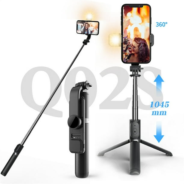 Q02s Foldable Selfie Stick Wireless Bluetooth Mini Tripod with Fill