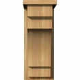 thumbnail image 2 of 8"W x 12"D x 20"H Mediterranean Rough Sawn Corbel w/Backplate, Western Red Cedar, 2 of 9