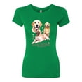 thumbnail image 2 of If It's Not a Golden Retriever It's Just a Dog Gift | Womens Dog Lover Slim Fit Junior Tee, Kelly, Large, 2 of 3