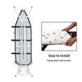 thumbnail image 4 of HELLHERO Snowflake Pattern Ironing Board Cover Elastic Edge Breathable Ironing Board Covets 3 Fasteners 15"x54", 4 of 5