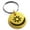Gold, variant on Stainless Steel Aztec Harmony Rune Engraved Small Medallion Circle Charm Keychain Keyring
