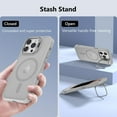 thumbnail image 2 of Magnetic Case for iPhone 14 Pro Max with Kicstand, Compatible with Magsafe, Built-in Camera Stash Stand, Military Protection, Skin Feeling Phone Case for iPhone 14 Pro Max, Titanium Gray, 2 of 13