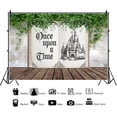 thumbnail image 4 of Fairy Tale Books Backdrop Once Upon A Time Photography Background Green Leaves Wall Castle Magic Book Wedding Birthday Party Decorations Banner Supplies Photo Booth Props, 4 of 5