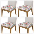 thumbnail image 2 of Cauagu Rose Flowers for Dining Chair Seat Covers,Slipcovers Kitchen Chair Covers Upholstered Chair Seat Cushion Cover Chair Seat Protector-Four Pieces, 2 of 7