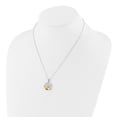 thumbnail image 5 of Auriga Fine Jewelry 925 Sterling Silver Rhodium/Gold-tone Enameled Bee Necklace for Women 18", 5 of 6