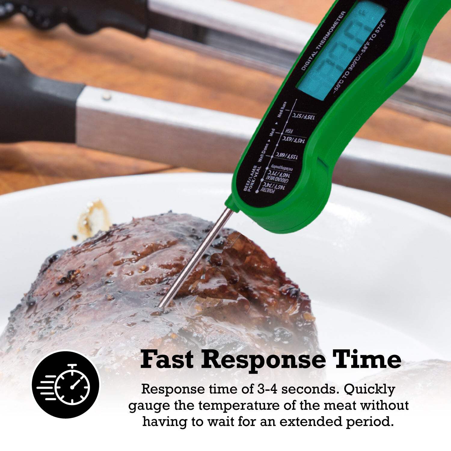 TwinTech Digital Meat Thermometer with Foldable Probe photo 7