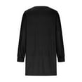 thumbnail image 4 of Womens Fall Tunic Tops, Long Sleeve Shirts for Women Plus Size Casual Solid Color Loose Fit Crewneck T-Shirts with Pockets S-3XL, 4 of 5