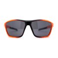 thumbnail image 4 of Xloop Mens Sport Wrap Around Rectangular Plastic Sunglasses Black Orange, 4 of 4
