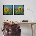 thumbnail image 3 of Stupell Industries Gorgeous Sunflower Field Plants & Flowers Painting Black Floater Framed Canvas Art Print Wall Art, 18 x 18, Set of 2, 3 of 10