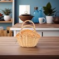 thumbnail image 4 of Cesta de mimbre para picnic con asa, cesta para huevos, organizador de alimentos, cesta de frutas de ratán para armario de cocina, despensa, armario de lavandería, 4 of 7