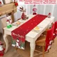 thumbnail image 3 of 1 Uds. Bandera de mesa, decoración navideña, creativa, Papá Noel, muñeco de nieve, impresión, bandera de mesa, fiesta de Navidad, banquete, decoración, suministro, 3 of 3