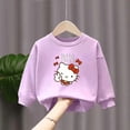 thumbnail image 4 of Hello Kitty-suéter con estampado de dibujos animados para niñas, Top holgado de manga larga de otoño, ropa dulce y bonita para niños, 4 of 5