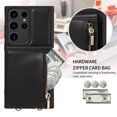 thumbnail image 2 of SaniMore RFID Blocking Wallet Case for Samsung Galaxy S23 Ultra, Crossbody Zipper Purse Case for Women/Girls, Wrist Strap PU Leather Card Holder Kickstand Cover for Samsung S23 Ultra, Black, 2 of 9