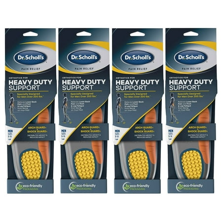 Dr. Scholl's Heavy Duty Support Pain Relief Orthotics, Size 8-14 1 ea (Pack of 4)
