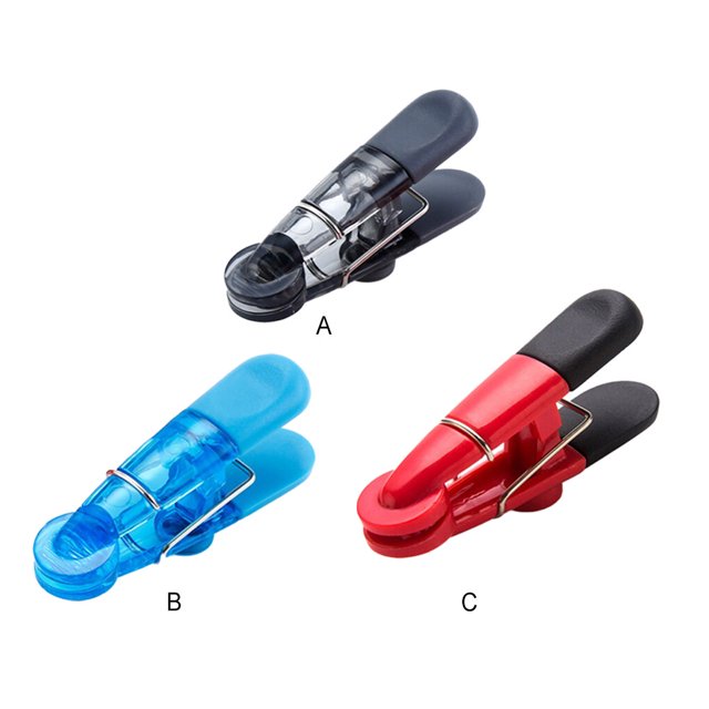 Refrigerator Food Sealer Clip Anti-skid Sealing Clamps Multi-functional Clip Household Kitchen Tickets Receipt Document Clips Home Kitchen Office Blue