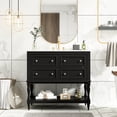 thumbnail image 2 of 36-Inch Bathroom Vanity Cabinet with MDF Material Solid Wood Frame and 4 Drawers for Practical Bathroom, 2 of 7