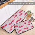 thumbnail image 5 of 2-Piece Kitchen Rugs Set Non-Slip Mats Carpet Floor for Kitchen, Bathroom (19.7"x27.6" & 19.7"x47.2") Watercolor Sparkling Cherries, 5 of 7