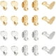 thumbnail image 1 of 20 pendientes de clip de acero inoxidable de 2 colores, planos, redondos, hipoalergénicos, sin perforaciones, con clip de metal, engaste falso., 1 of 6
