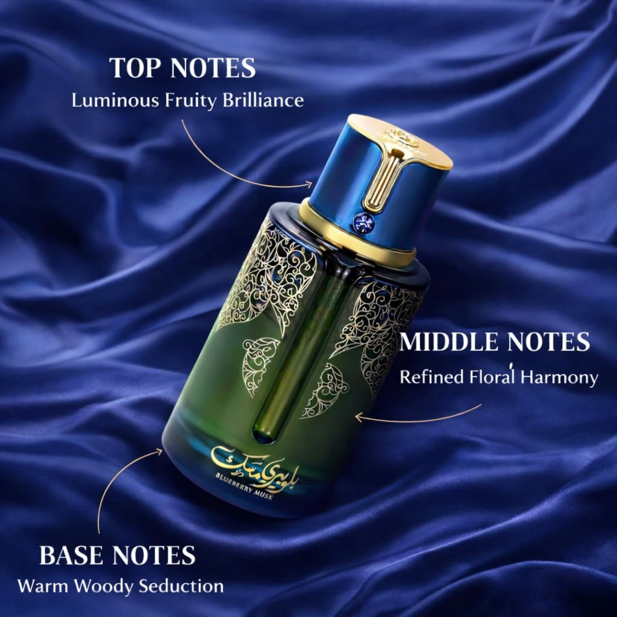 Blueberry Musk Eau de Parfum 3.4 Fl Oz / 100ml – Long-Lasting Unisex Cologne for Men & Women, Rich Fruity Floral Scent with Vanilla, Musk & Woody Notes