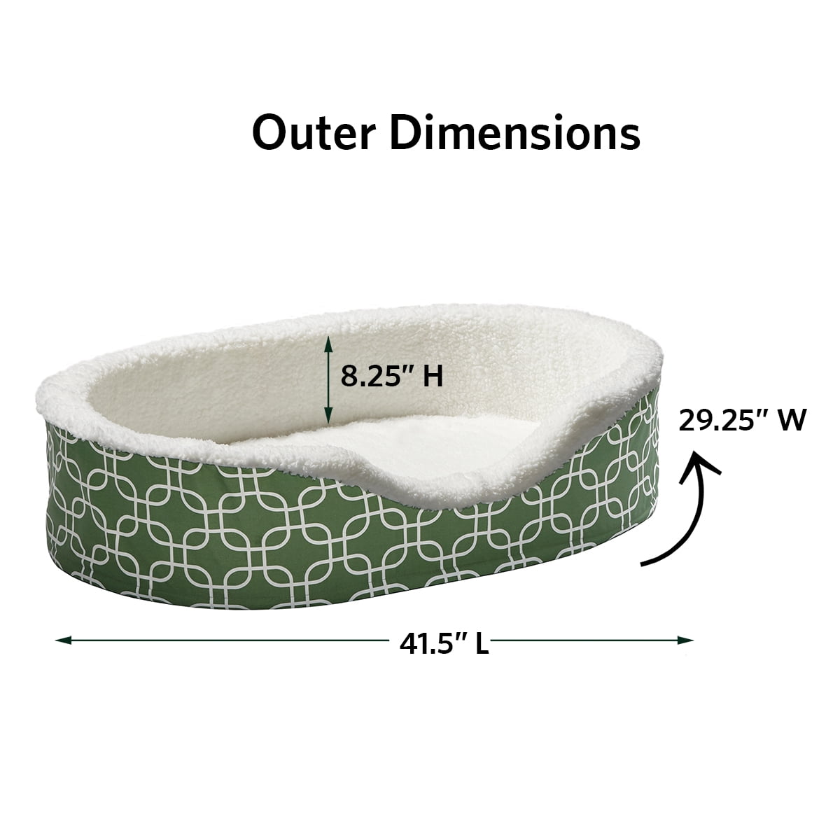 MidWest Homes for Pets QuiteTime Teflon Nesting Dog/Cat Pet Bed, Green, 48 in