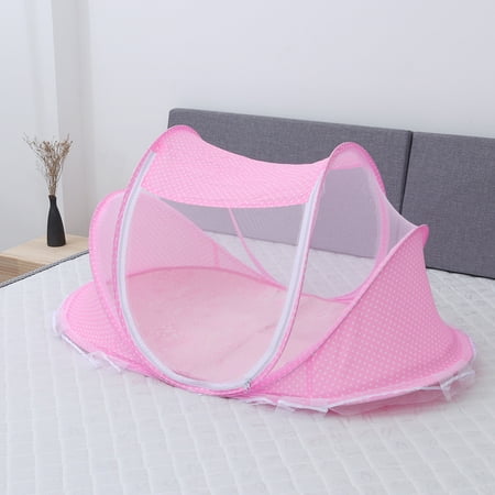 Portable Foldable Baby Infant Mosquito Tent Travel Bed Crib Canopy Net Newborn Instant Mattress Nursery Cradle Insect Bed Travel Play Tent for 0-3 Years Babies