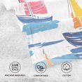 thumbnail image 5 of Yayeee 100% Cotton Hand Towels for Bathroom 16" x 28" Soft Absorbent Kitchen Towel, Pink Hand Drawn Sailboats, 5 of 7