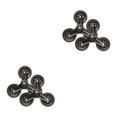 thumbnail image 4 of Justharion 2pieces Smooth Operation Stair Climbing Triangulum Wheel For Easy Replacement Shopping Trolley Wheel As Shown 2Set, 4 of 6