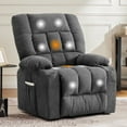 thumbnail image 5 of ZUNMOS Elderly Power Lift Recliner with Massage and Heating, Spacious Seat with Cup Holder, Side Pockets, Remote Control, Gray, 5 of 7