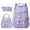 Purple #9, variant on 3Pcs Star Print Backpack Set Preppy Lightweight Casual Bookbag with Lunch Box & Pouch