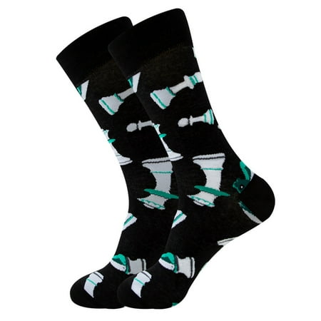 

ERTUTUYI Men And Women Adult Geometric Fruit Pineapple Socks Street Socks Astronaut Socks Black