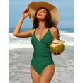 thumbnail image 7 of BeautyIn Women V Neck One Piece Swimsuits Double Strappy Monokini Bathing Suits, 7 of 7