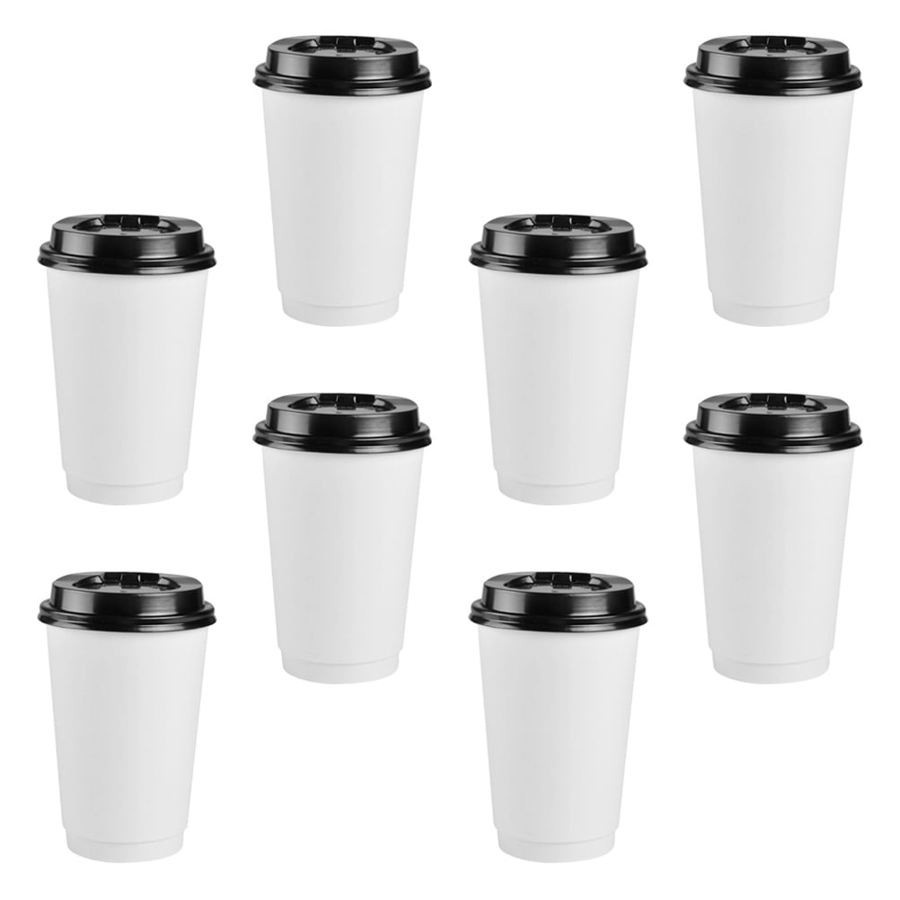 Double-Wall Paper Cups - 16 oz, White - ULINE - Case of 384 - S-20112W