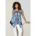 thumbnail image 3 of Roaman's Women's Plus Size Handkerchief Hem Tunic Tank, 3 of 4
