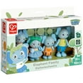 thumbnail image 2 of Hape: Wonderland Elephant Family - 4 Animal Articulated Figurines, Wooden Toys, Floor Mat & Eating Accessories, Green Planet Explorers, Kids Age 3+, 2 of 6