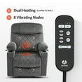 thumbnail image 2 of MCombo Small Triple Motor Power Lift Recliner with Adjustable Headrest for Petite Elderly 4'6"-5'2", Infinte Position, Dark Grey Fabric, 2 of 9