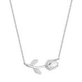 thumbnail image 4 of Ruifaya Lote de collar con colgante de tulipán de cristal y plata a la moda para mujer, nuevo, para boda, 4 of 6