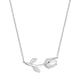 thumbnail image 1 of SGACAI Lote de collar con colgante de tulipán de cristal y plata a la moda para mujer, nuevo, para boda, 1 of 6