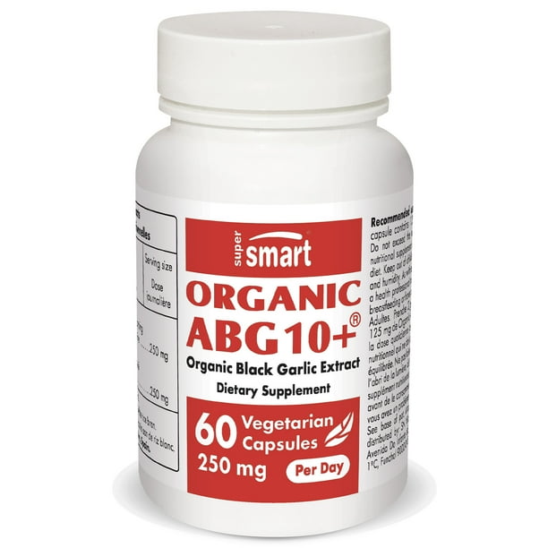 Supersmart Organic ABG 10+ (Black Garlic Supplement) 250 mg per Day