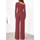 thumbnail image 5 of Conjunto de Dos Piezas PRETTYGARDEN Otoño para Mujer Vino Tinto Talla L, 5 of 8