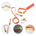 thumbnail image 3 of THE LICKER STORE Luna Small 8FT Adjustable 6-in-1 Waterproof Hands-Free Leash and Collar with LED Flashlight, Bag Dispenser, and Poop Bag Holder, Dark Orange/Light Orange, WLK1004A-5SET, 3 of 7