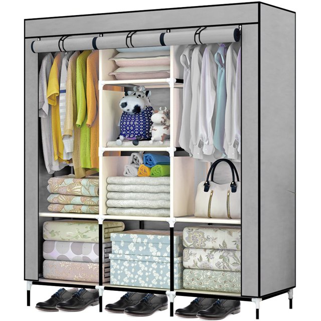Closet Organizador Portatil Rack & Pack Armable Repisas Mueble Gris