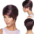 thumbnail image 4 of Short Straight Burgundy Bob Wig For Women, 4 of 4