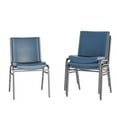 thumbnail image 2 of Flash Furniture 4 Pack Heavy Duty Navy Vinyl Stack Chairs, 2 of 13