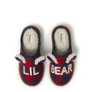 Dearfoams Cozy Comfort Lil Bear Plaid Clog Slippers