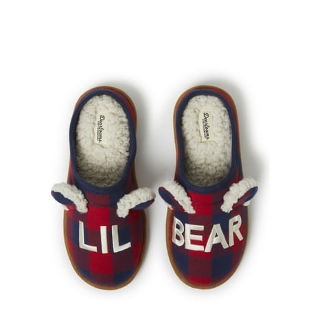 

Dearfoams Cozy Comfort Lil Bear Plaid Clog Slippers