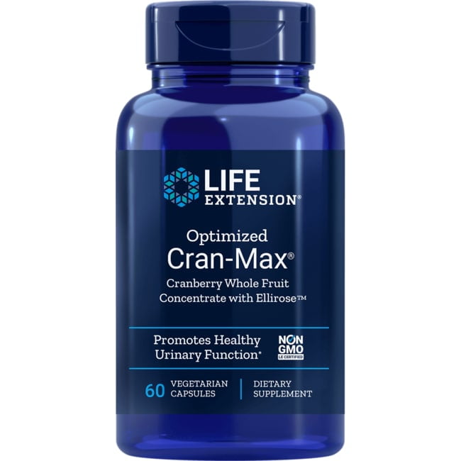 Life Extension - Optimized Cran-Max Cranberry Extract with UTIRose - 60 Vegetarian Capsules