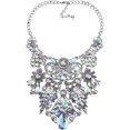 thumbnail image 1 of Ifeng Statement Rhinestone Necklace Silver Crystal Vintage Bib Collar Choker Exaggerated Costume Carnival Chunky Necklaces Jewelry For Women And Girls, 1 of 5