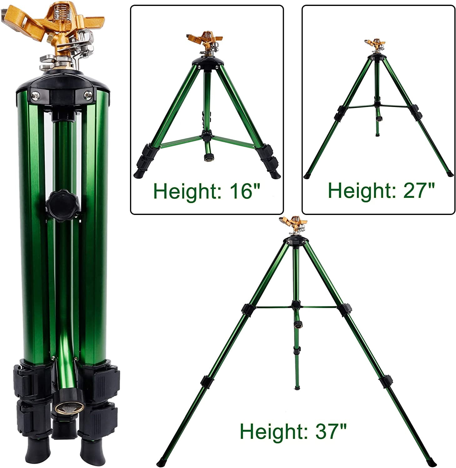 Twinkle Star Impact Sprinkler on Tripod Base, 360° Coverage, 1 Pack