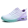 thumbnail image 2 of KANG Fashion Women's Two-Tone Mesh Lace-Up Sneakers, Breathable Lightweight Running Shoes, Casual and Comfortable Athletic Footwear for Daily Walking Purple 39, 2 of 8