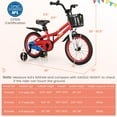 thumbnail image 6 of Costway 16'' Kid's Bike with Removable Training Wheels & Basket for 4-7 Years Old Red, 6 of 9